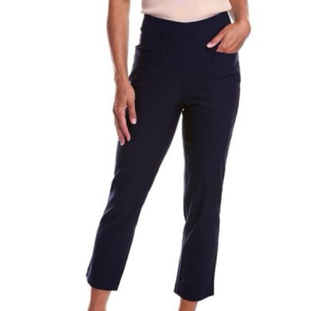 NEW Nanette Lepore black Cropped Pants work career SMALL pull on stretch